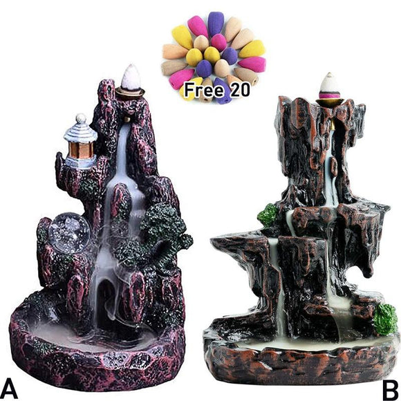 New Porcelain Ceramic Backflow Incense Burner Holder 145*130*190mm
