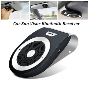 Car Sun Visor Wireless Bluetooth Car Speakerphone Hands-free Car Kit Bluetooth Music Receiver Adapter Support Four Languages
