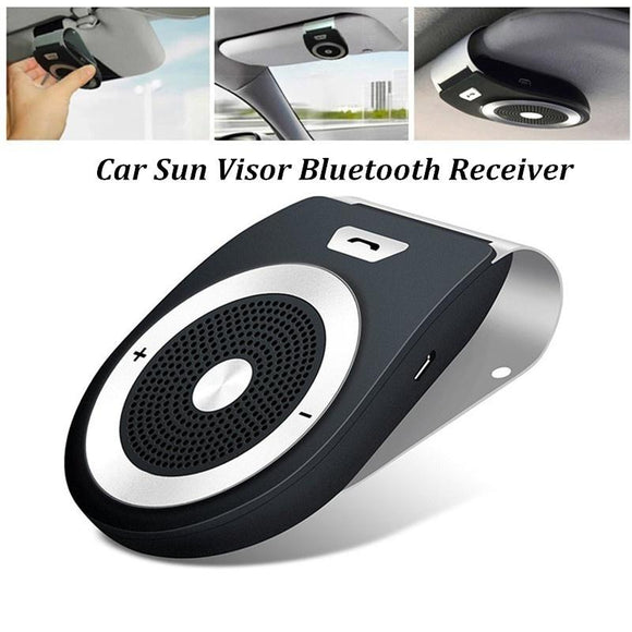 Car Sun Visor Wireless Bluetooth Car Speakerphone Hands-free Car Kit Bluetooth Music Receiver Adapter Support Four Languages