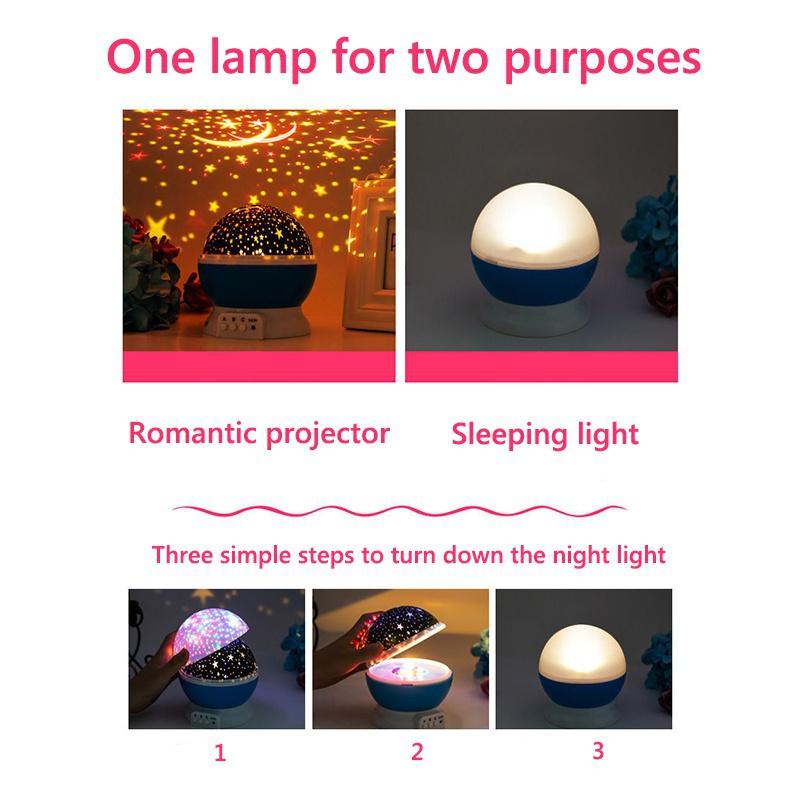 Newest 2 Styles Romantic Star Projector Light USB Voice Control Music Player LED Night Light Projection Lamp Star Light [<lun>]