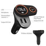 Bluetooth Car FM Transmitter,Wireless Radio Adapter Car Kit Music Control,Hands-Free Calling 1.44&quot; Display with 2 USB Car Charge Port Built-in Mic Smart Mp3 Player TF Card Input/Output