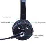 Pro Trucker Bluetooth Headset Cell Phone Headset with Microphone, Office Wireless Headset, Over the Head Earpiece, On Ear Car