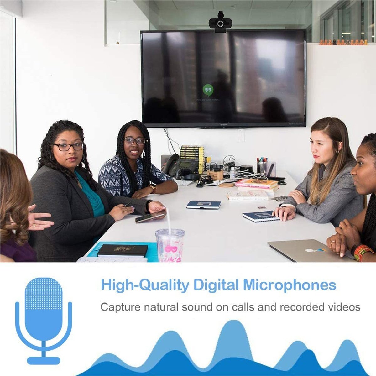 Webcam with Microphone,1080P HD PC Webcam with Privacy Cover and Tripod, USB Camera for Video Calling Recording Conferencing