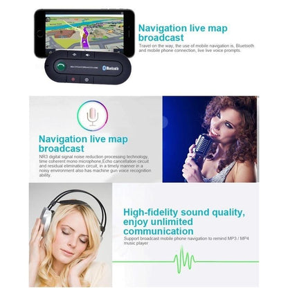 3 Color Bluetooth V4.1 Handsfree Speaker Phone + Charger Car Kit for Mobile Phone [<lun>]