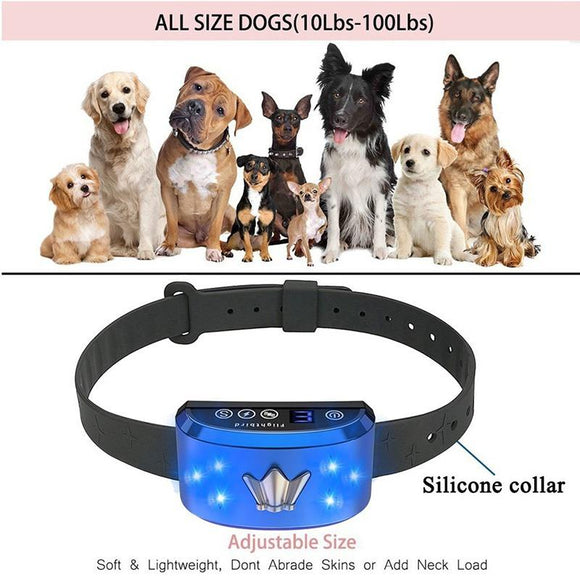No Bark Collar Smart Detection Dog Bark Collar With 4 Harmless Training Modes, USB Rechargeable Rainproof Barking Collar (7-Grade Sensitivity Adjustable)
