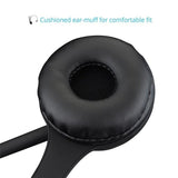 Pro Trucker Bluetooth Headset/Cell Phone Headset with Microphone, Office Wireless Headset, Over the Head Earpiece, On Ear Car Bluetooth Headphones for Cell Phone, Skype, Truck Driver, Call Center