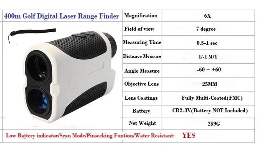 Tournament Golf Rangefinder, 6X Laser Range Finder 437 Yards with Slope ON/Off Technology, Fast Flag Lock, Continuous Scan Support - Tournament Legal Golf Rangefinder