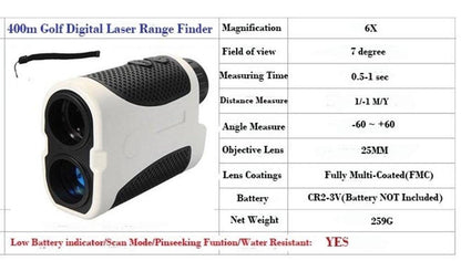 Tournament Golf Rangefinder, 6X Laser Range Finder 437 Yards with Slope ON/Off Technology, Fast Flag Lock, Continuous Scan Support - Tournament Legal Golf Rangefinder