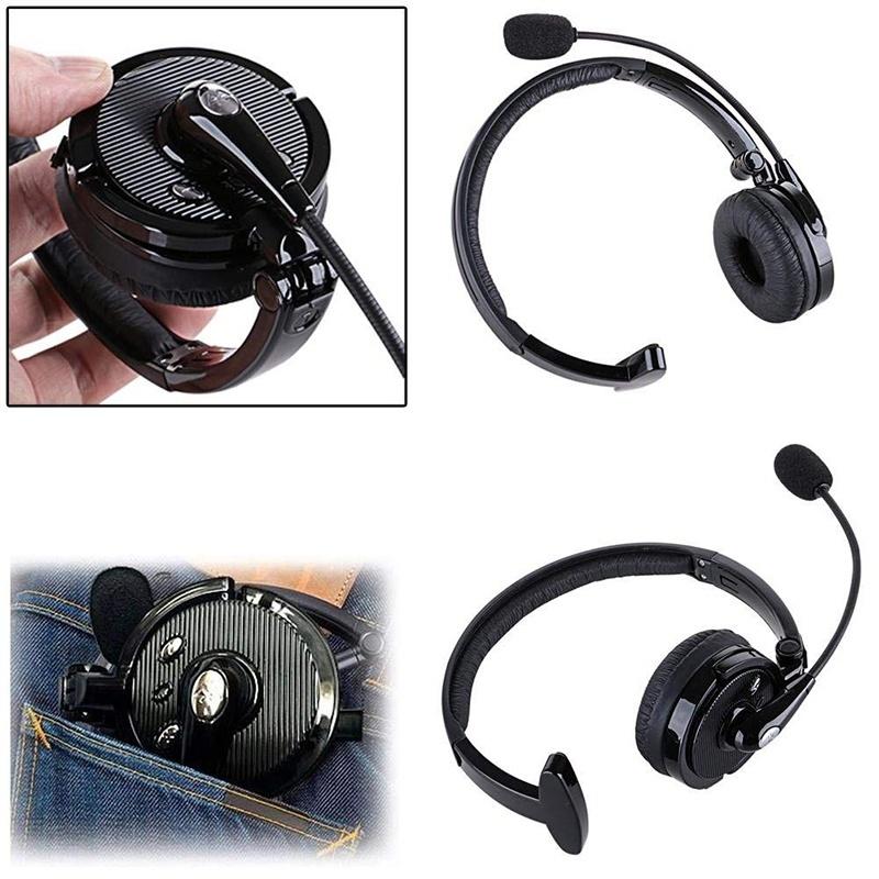 Bluetooth Headphones for Cell Phone, Skype, Truck Driver, Call Center Stylish Wireless Bluetooth V2.1 Bluetooth Headphones with Microphone Headset Boom Mic Bluetooth Noise-canceling Headphone for Trucker Drivers