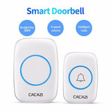 2021 New Waterproof Intelligent Wireless Doorbell 300M Remote Smart Door Bell Chime (include EU UK US Plug)