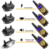 Remote Dog Training Collar Rechargeable and Rainproof 800M LCD Electric Pet Dog Shock Collar with Beep Vibration and Shock Electronic Collar belt for 1-3 Dogs Trainer (1-3 PCS Receiver)