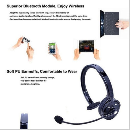 Office Headset with Microphone,20hrs Talking Time Trucker Wireless Bluetooth Headphones, Noise Cancelling Headset for Cell Phone,Computer,Call Center,Study Online