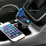 Fashion  LCD Screen Vehicle Dual USB Car Charger Wireless Car Kit with Audio MP3 Player Support TF Card [&lt;lun&gt;]