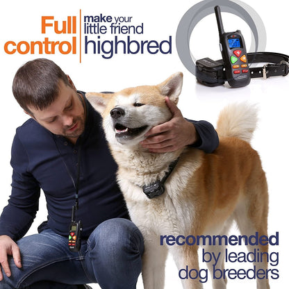 Dog Training Collar with Remote 800ft [Reflective Strap] Waterproof Rechargeable Beep/Vibration/Electric Shock Modes for Small Medium Large Dogs