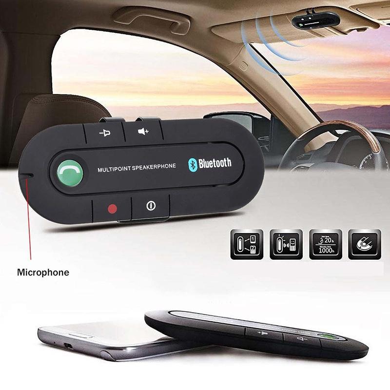3 Color Bluetooth V4.1 Handsfree Speaker Phone + Charger Car Kit for Mobile Phone [<lun>]