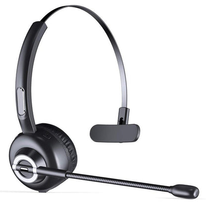 Bluetooth Headset, Trucker Bluetooth Headset, V5.0 Handsfree Wireless Phone Headset with Charging Station, Noice Cancelling, Bluetooth Headset with Microphone, Suitable for Call Center Office Phone