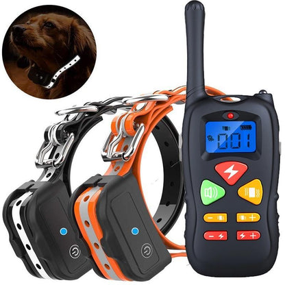 Dog Training Collar with Remote 800ft [Reflective Strap] Waterproof Rechargeable Beep/Vibration/Electric Shock Modes for Small Medium Large Dogs
