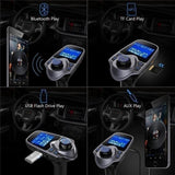 Bluetooth FM Transmitter Receiver Radio Adapter Car Kit With 5V 2.1A USB Car Charger MP3 Player Support TF Card USB Flash Drive [&lt;lun&gt;]
