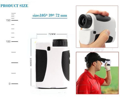 Clear LED Golf Digital Laser Range Finder Eyepiece Focus Hunting Slope Compensation Angle Scan Binoculars Pinseeking Club 400M [<lun>]
