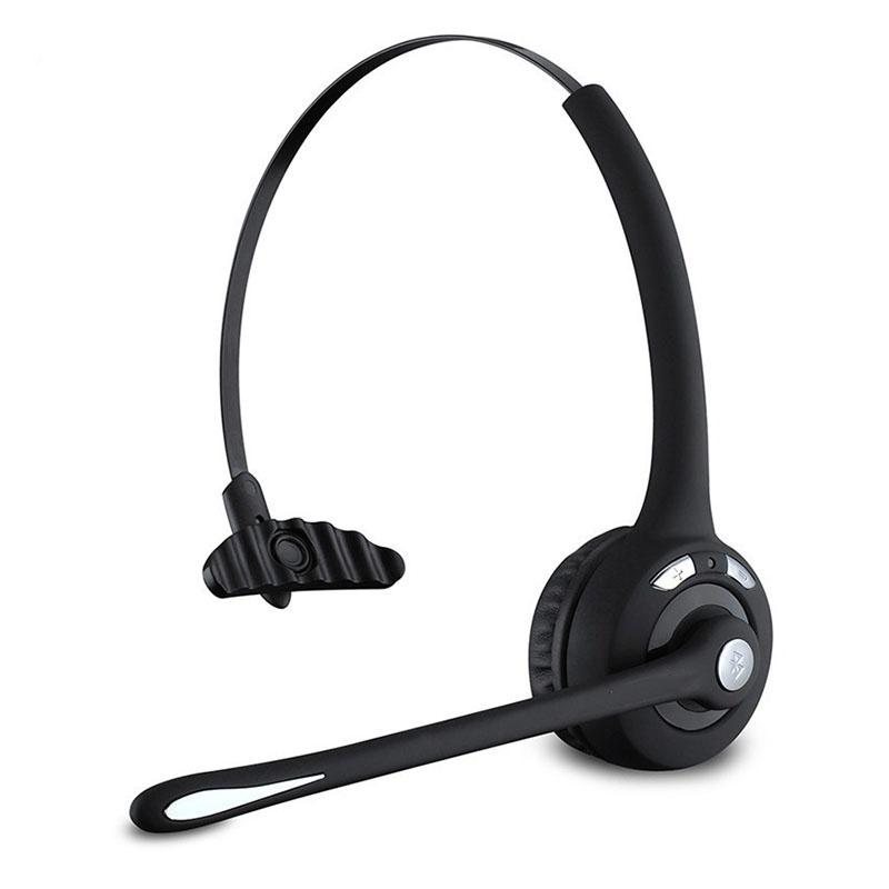Pro Trucker Bluetooth Headset/Cell Phone Headset with Microphone, Office Wireless Headset, Over the Head Earpiece, On Ear Car Bluetooth Headphones for Cell Phone, Skype, Truck Driver, Call Center