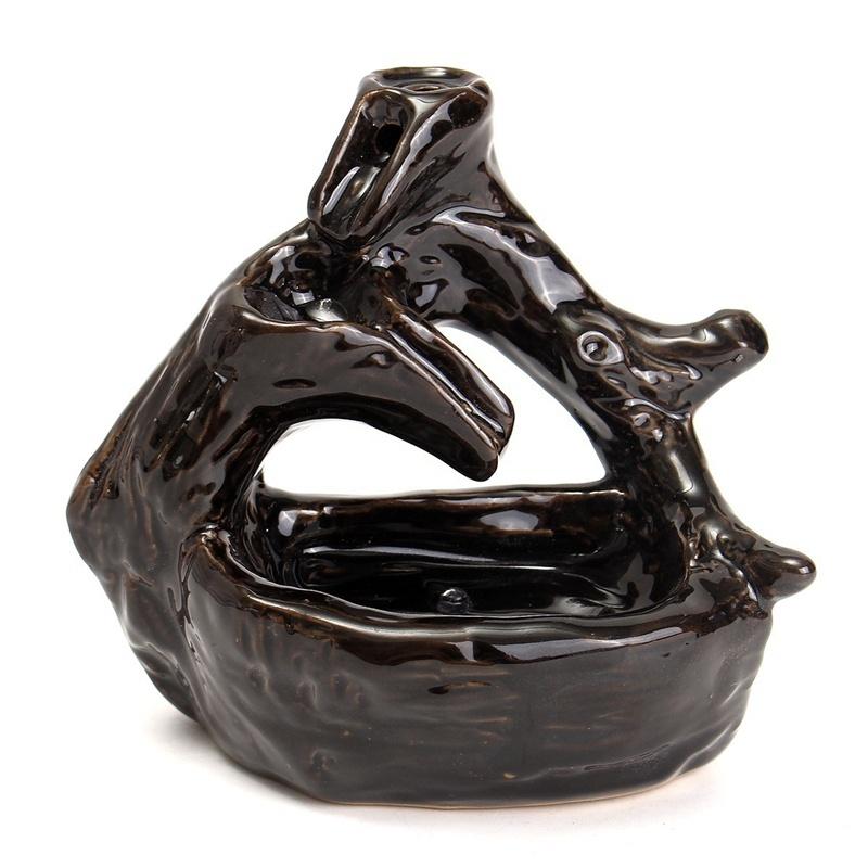 Exquisite Retro Handmade Ceramic Backflow Incense Burner Home Decor Incense Holder Buddhist Crafts +20 Incense Cones