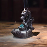 Incense Holder Dragon Backflow Incense , Chinese traditional  Handmade Ceramic Home Decor  handmade gifts Can help sleep