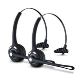 Pro Trucker Bluetooth Headset/Cell Phone Headset with Microphone, Office Wireless Headset, Over the Head Earpiece, On Ear Car Bluetooth Headphones for Cell Phone, Skype, Truck Driver, Call Center