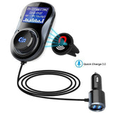 Bluetooth FM Transmitter, Bluetooth Car Kit Speaker,Safe Driving with One Key Control [&lt;lun&gt;]