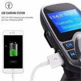 Bluetooth FM Transmitter Receiver Radio Adapter Car Kit With 5V 2.1A USB Car Charger MP3 Player Support TF Card USB Flash Drive [&lt;lun&gt;]