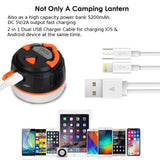 Camping Lights, LED Tent Light with Power Bank 5200mAh, USB Camping Lantern Rechargeable Ultra Bright LED Emergency Camping Light for Tents