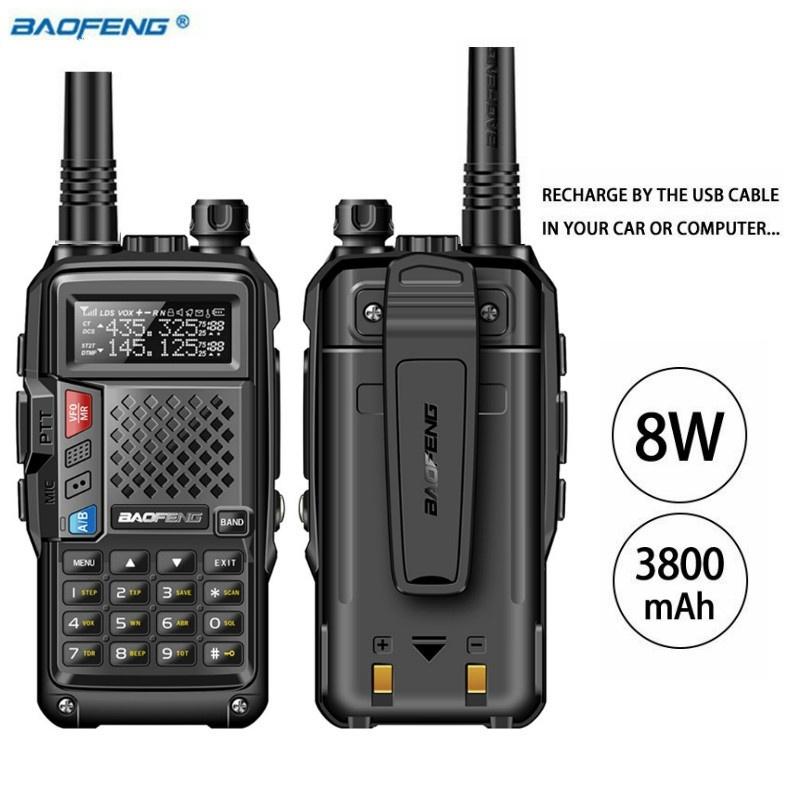 2021 NEW BaoFeng UV-S9 Plus Powerful Walkie Talkie CB Radio Transceiver 8W 10km Long Range Portable Radio for Hunt Forest City Upgrade S9 with Usb Charger(3 colors) [<lun>]