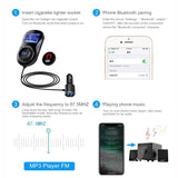 Bluetooth FM Transmitter, Bluetooth Car Kit Speaker,Safe Driving with One Key Control [&lt;lun&gt;]