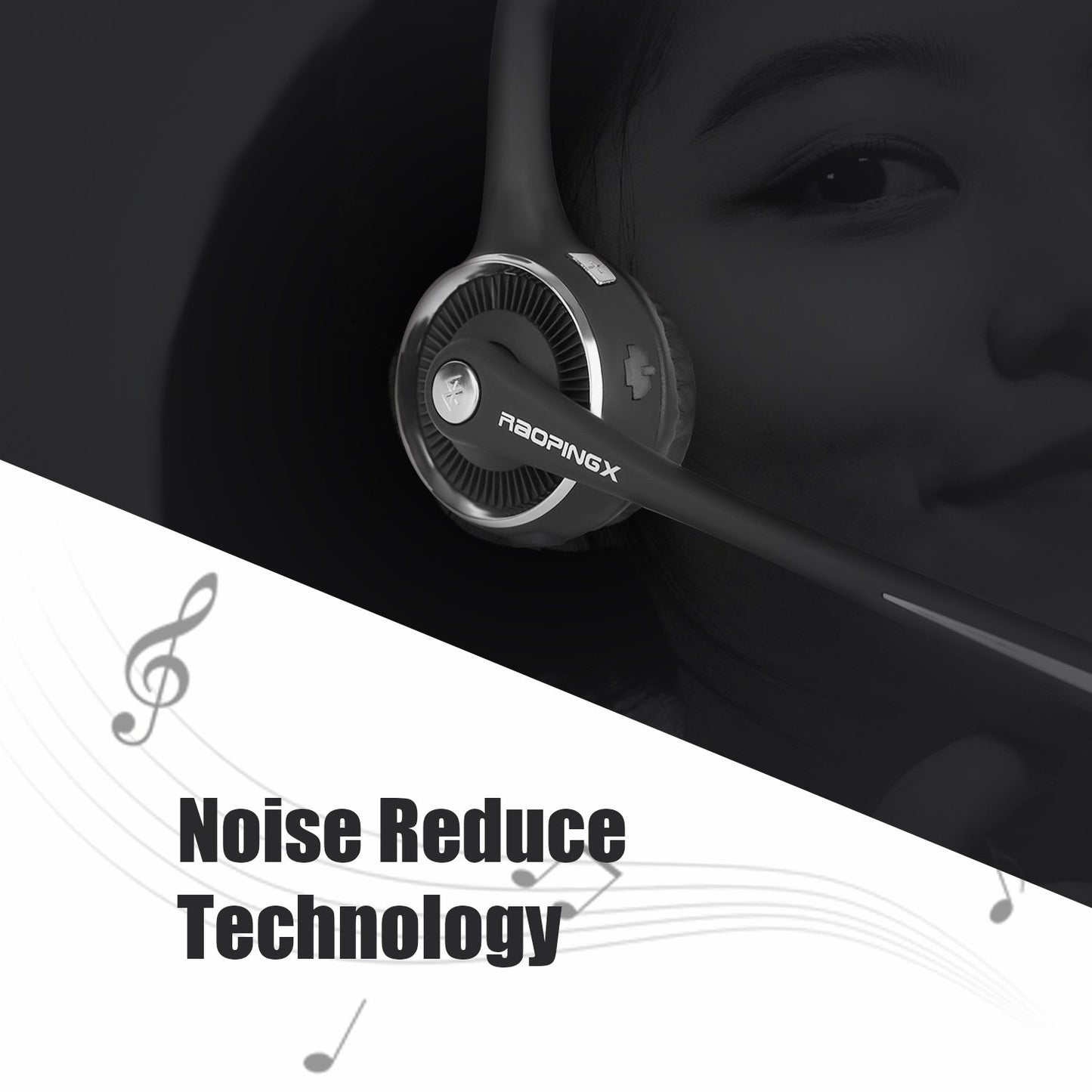 Pro Trucker Bluetooth Headset/Office Wireless Headset, Bluetooth Earpiece Noise Cancelling Headphones with Microphone,Charging Dock,Mute Function for Car Call Center iPhone Android Cell Phones