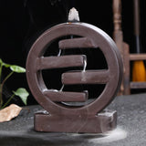 Ceramic Round Handmade  Backflow Incense Holder  Burner, Aromatherapy Ornament Home Decor Meditation Yoga [&lt;lun&gt;]