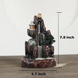 2020 Exquisite Ceramic Incense Burner Feng Shui Tibet Holder Buddhist Censer + 60 Backflow Cone