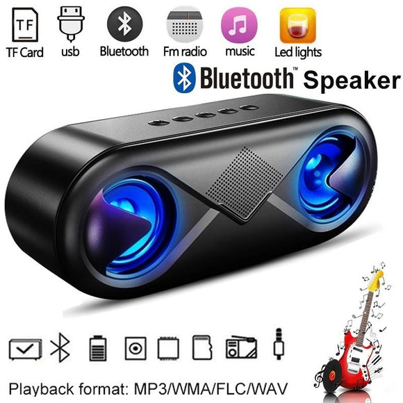 HiFi Bluetooth 4.1 LED Speaker Strong Bass Support SD Card Outdoor Portable Subwoofer Music Player