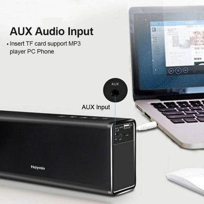 Haynie Professional Metal 4000mAh Dual 10W Super Bass Wireless Bluetooth 4.0 Stereo HIFI Speaker Power Bank Handfree TF AUX Wireless Bluetooth Speaker Dual Stereo Super Bass Speaker Portable Handfree Subwoofer Support Handfree TF AUX