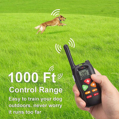 2021 Dog Training Collar, 2 Dog Shock Collar Remote Waterproof Rechargeable Dog Collar 3 Training Modes Harmless Shock Vibration Beep Medium Large Dogs, 800 FT Range [Reflective Strap] [<lun>]