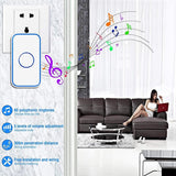 Latest Wireless Doorbell with 2 Receivers, IP55 Waterproof Doorbell, 1500 Feet Range, 5 Volume Levels, 60 Chimes &amp; LED Flash