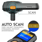 Bluetooth FM Transmitter for Car Wireless In-Car FM Radio Transmitter Adapter, Hands-Free Car Kit w/Smart QC3.0 and 2.4A Dual USB Ports, Replaceable Fuse, AUX In/Out, SD/TF Card Slot