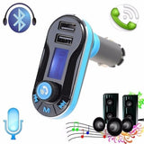 Bluetooth FM Transmitter, Wireless Radio Adapter Hands-Free Car Kit wit Dual USB Ports,TF Card Mp3 Player