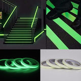 Reflective Glow Tape Self-adhesive Sticker Removable Luminous Tape Fluorescent Glowing Dark Striking Warning Tape