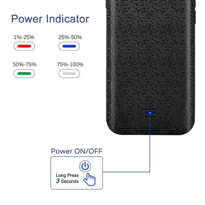 Slim Silicone Battery Case for iPhone 8/7/6S/6/8 Plus / 7 Plus / 6S Plus/6 Plus, 2500mAh/3700mAh Portable Charging Case External Rechargeable Charger Case Juice Pack Protective Power Case for iPhone