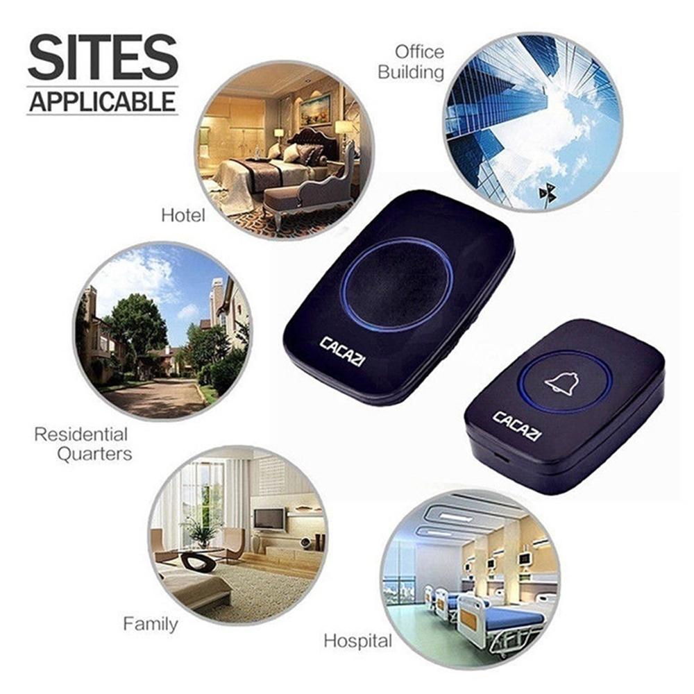 Wireless Doorbell, Waterproof Door Bell Chime Kit Includes Push Button Transmitter and Plug-In Receiver,Over 1000 feet Range,36 Melodies,CD Quality Sound and LED Flash