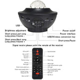 Newest 2 Styles Romantic Star Projector Light USB Voice Control Music Player LED Night Light Projection Lamp Star Light [&lt;lun&gt;]