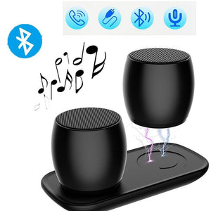 New Bluetooth Speakers, Portable True Wireless Speaker with Built-in-Mic, Thunder Stereo Speakers Set with HD Sound Long Lasting for iPhone iPad Android Smartphone and More