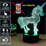 Colorful 3D Light Touch Switch LED Lights Fade Visual Illusion Lamps Table Lamps