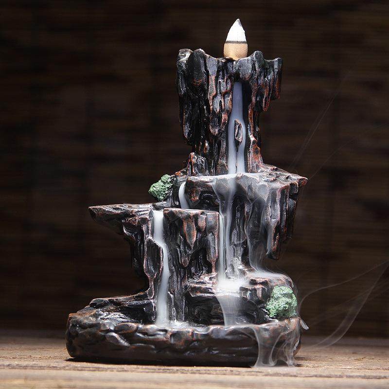 Buddhist Porcelain Incense Holder Backflow Incense Burner Home Fragrance