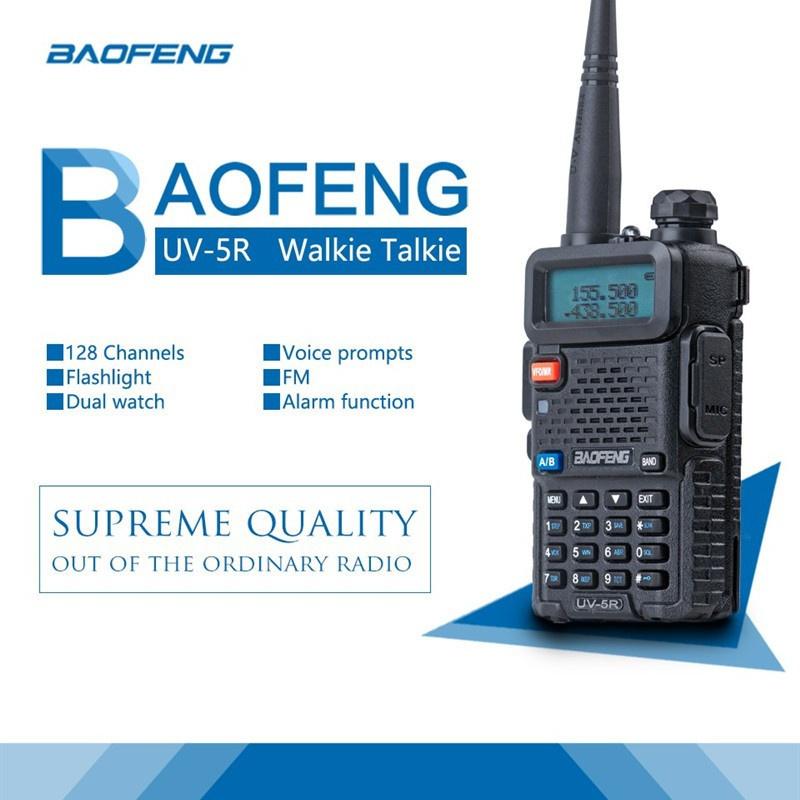 BAOFENG UV-5R Dual Band UHF/VHF Two Way Ham FM Radio+Speaker Mic Walkie Talkie [<lun>]