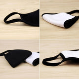 Unisex Dust-Proof Cotton Face Masks Windproof Black Mask Cartoon Printed Half Face Mouth Muffle